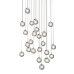 Champagne Bubbles Multi Light Pendant - Polished Chrome / Clear Bubbles