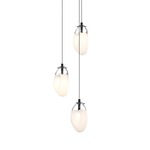 Liquid Multi Light Pendant - Satin Black / White