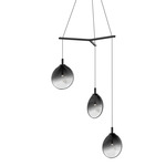 Cantina 3 Light Tri Spread Pendant - Satin Black / Smoke