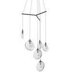 Cantina Tri Spread Pendant - Satin Black / Clear