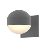 Reals DC DL Outdoor Downlight Wall Light - Textured Gray / White