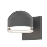 Reals DC Outdoor Downlight Wall Light - Textured Gray / Clear