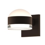 Reals DL FH/FW Up/Down Outdoor Wall Light - Textured Bronze / Clear