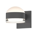 Reals DL FH/FW Up/Down Outdoor Wall Light - Textured Gray / Clear