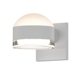 Reals DL FH/FW Up/Down Outdoor Wall Light - Textured White / Clear