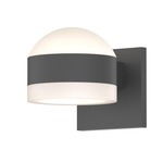 Reals DL FH/FW Up/Down Outdoor Wall Light - Textured Gray / White