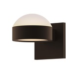Reals DL PL Up/Down Outdoor Wall Light - Textured Bronze / White