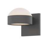 Reals DL PL Up/Down Outdoor Wall Light - Textured Gray / White