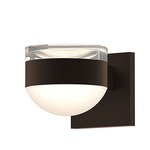 Reals FH/FW DL Up/Down Outdoor Wall Light - Textured Bronze / Clear