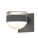 Reals FH/FW DL Up/Down Outdoor Wall Light - Textured Gray / Clear