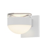 Reals FH/FW DL Up/Down Outdoor Wall Light - Textured White / Clear