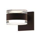 Reals 7302 Up/Down Outdoor Wall Light - Textured Bronze / Clear