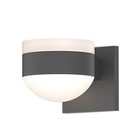Reals FH/FW DL Up/Down Outdoor Wall Light - Textured Gray / White