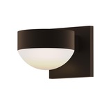 Reals PL DL Up/Down Outdoor Wall Light - Textured Bronze / White