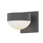 Reals PL DL Up/Down Outdoor Wall Light - Textured Gray / White