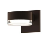 Reals PL Outdoor Up/Down Wall Light - Textured Bronze / Clear