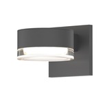 Reals PL Outdoor Up/Down Wall Light - Textured Gray / Clear