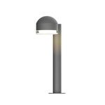 Reals DC FH/FW Outdoor Bollard Light - Textured Gray / Clear