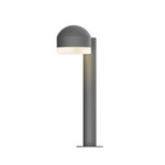 Reals DC FH/FW Outdoor Bollard Light - Textured Gray / White