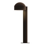 Reals DC PL Outdoor Bollard Light - Textured Bronze / Clear