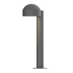 Reals DC PL Outdoor Bollard Light - Textured Gray / Clear