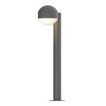 Reals DC DL Outdoor Bollard Light - Textured Gray / White