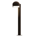 Reals DC FH/FW Outdoor Bollard Light - Textured Bronze / Clear