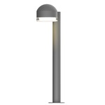 Reals DC FH/FW Outdoor Bollard Light - Textured Gray / Clear