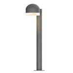 Reals DC FH/FW Outdoor Bollard Light - Textured Gray / White