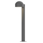 Reals DC PL Outdoor Bollard Light - Textured Gray / Clear