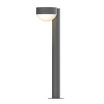 Reals PC DL Outdoor Bollard Light - Textured Gray / White