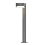 Reals PC FW/FH Outdoor Bollard Light - Textured Gray / Clear