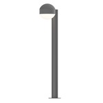 Reals DC DL Outdoor Bollard Light - Textured Gray / White