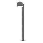 Reals DC FH/FW Outdoor Bollard Light - Textured Gray / Clear