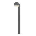 Reals DC FH/FW Outdoor Bollard Light - Textured Gray / White