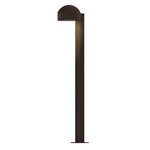 Reals DC PL Outdoor Bollard Light - Textured Bronze / Clear