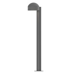 Reals DC PL Outdoor Bollard Light - Textured Gray / Clear