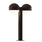 Reals Double DC DL Outdoor Bollard Light - Textured Bronze / White