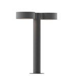 Reals Double PC PL Outdoor Bollard Light - Textured Gray / White