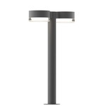 Reals Double PC FH/FW Outdoor Bollard Light - Textured Gray / Clear