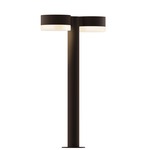 Reals Double PC FH/FW Outdoor Bollard Light - Textured Bronze / White