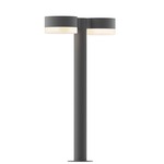 Reals Double PC FH/FW Outdoor Bollard Light - Textured Gray / White