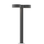 Reals Double PC PL Outdoor Bollard Light - Textured Gray / White