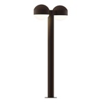 Reals Double DC DL Outdoor Bollard Light - Textured Bronze / White