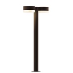 Reals Double PC FH/FW Outdoor Bollard Light - Textured Bronze / White