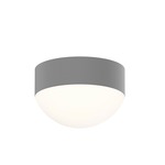 Reals Dome Outdoor Ceiling Flush Light - Textured Gray / Frosted