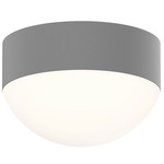 Reals Dome Outdoor Ceiling Flush Light - Textured Gray / Frosted