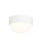 Reals Dome Outdoor Ceiling Flush Light - Textured White / Frosted