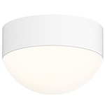 Reals Dome Outdoor Ceiling Flush Light - Textured White / Frosted