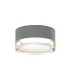 Reals Outdoor Ceiling Flush Light - Textured Gray / Clear